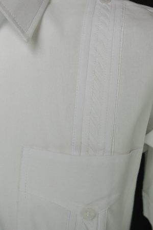 Guayabera poliéster algodón Plumilla manga corta