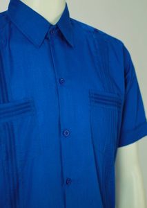 GUAYABERA CLASICA 2 MANGA CORTA 50% POLIESTER 50% ALGODON